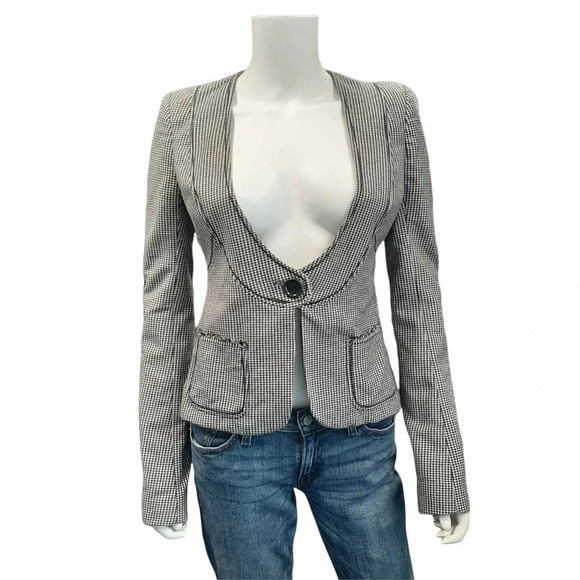 Easton Neston Studio Leon Max Limited Edition Houndstooth Blazer Size 0 - Picture 4 of 7